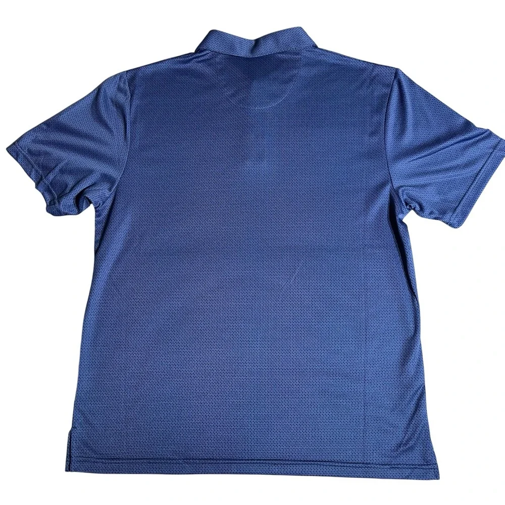 Pro‎ Tour Polo Shirt Mens Large Blue Excellent Geometric Print Golf Performance